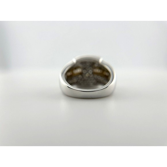 2ctw Baguette & Round Diamond Band Ring in Platinum & 18K Yellow Gold Size 9 - Picture 6 of 14